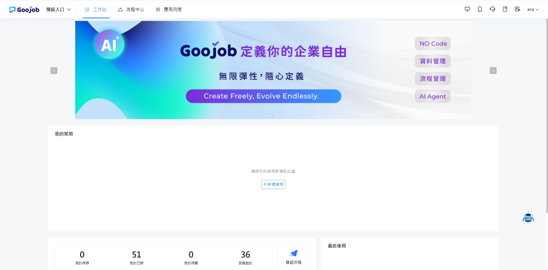 GooJob 系統工作台