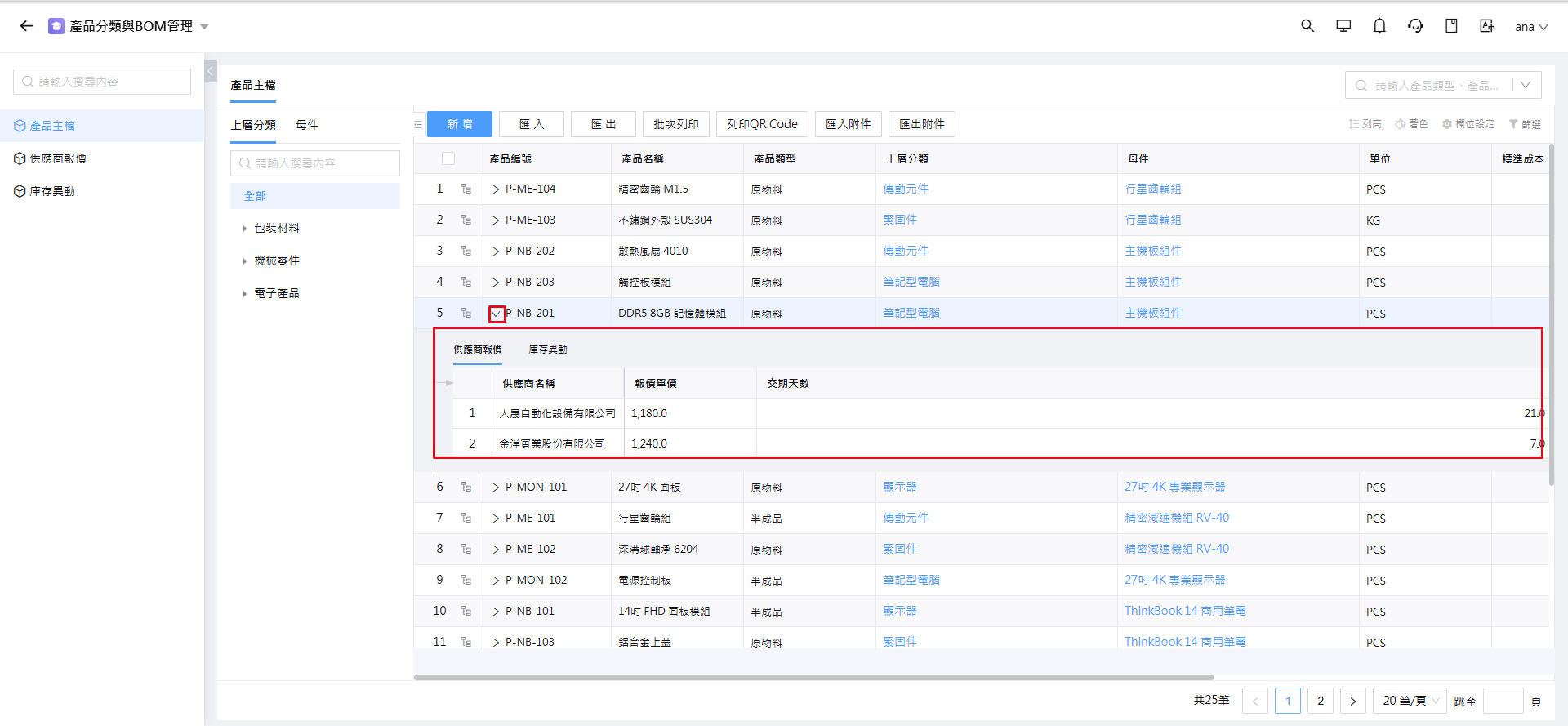 展開跨模型關聯的子數據